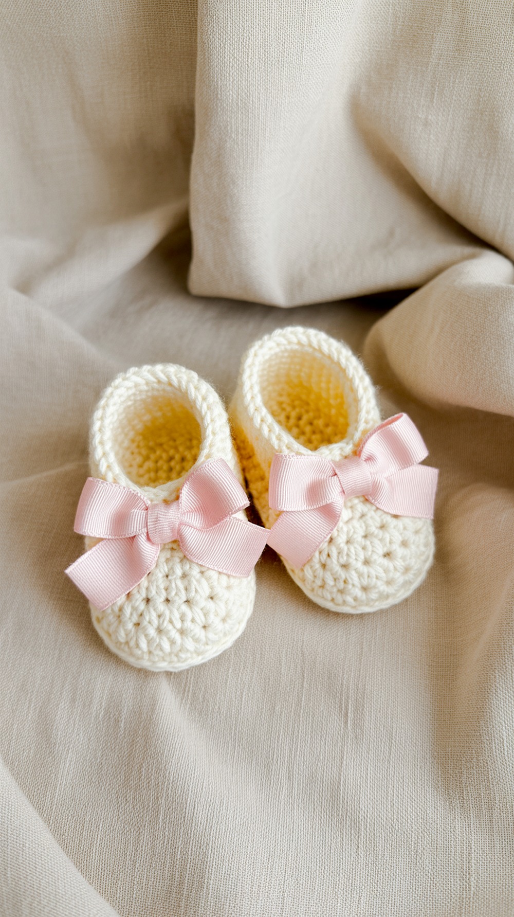 Maisie & Ruth “Crochet Bow Baby Booties”
