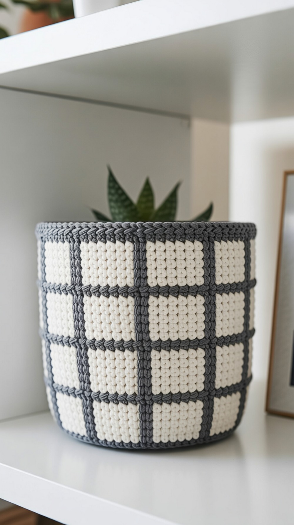Overlay Mosaic Squares Pot Cover