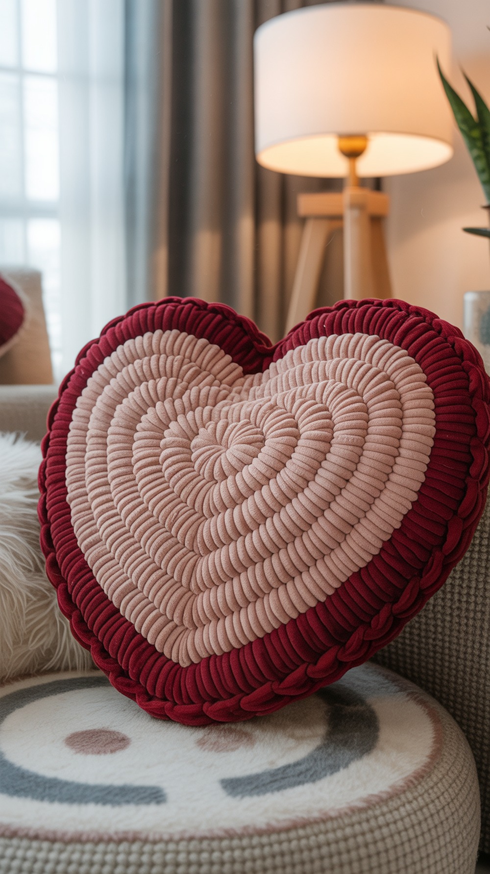 Plush Velvet Heart Booster Cushion