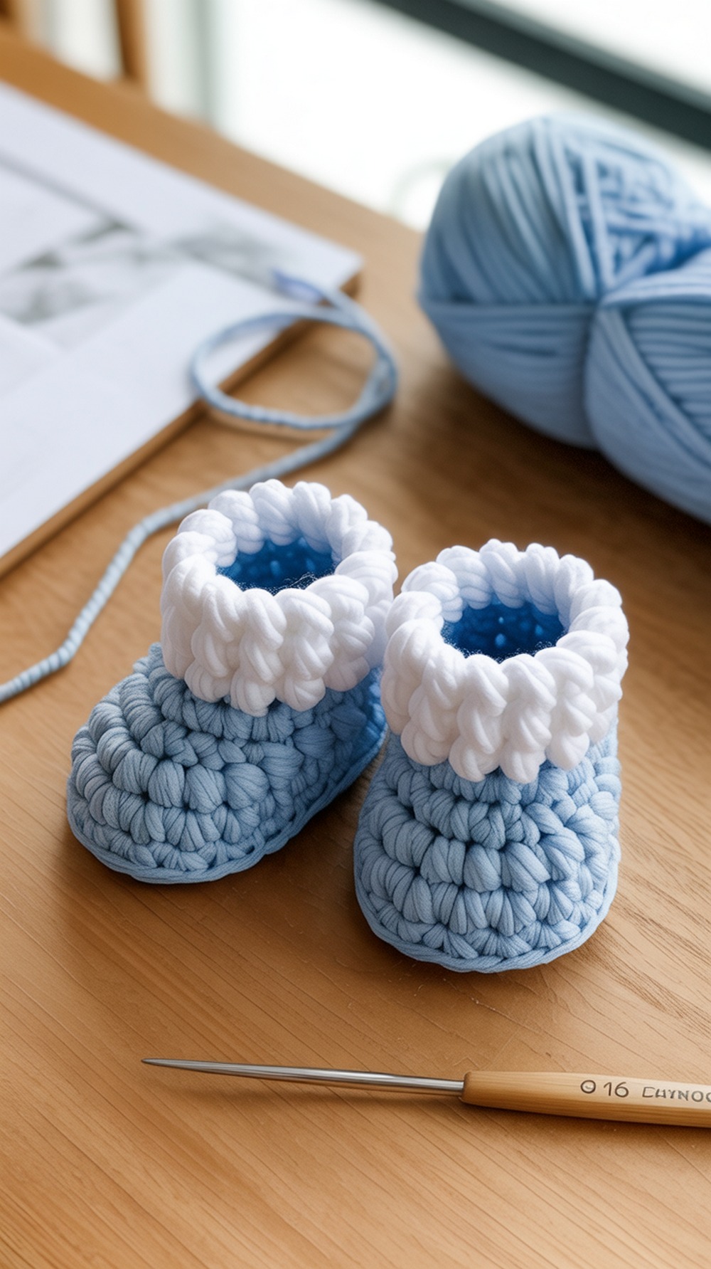 Puff Stitch Video Booties