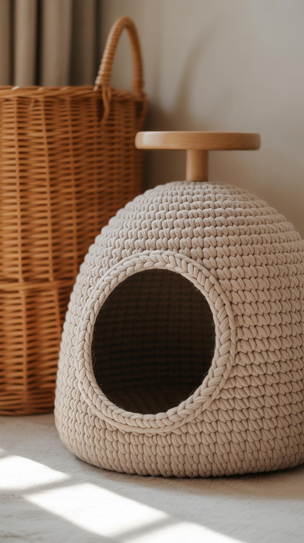 Ring Framed Cat Bed with Door
