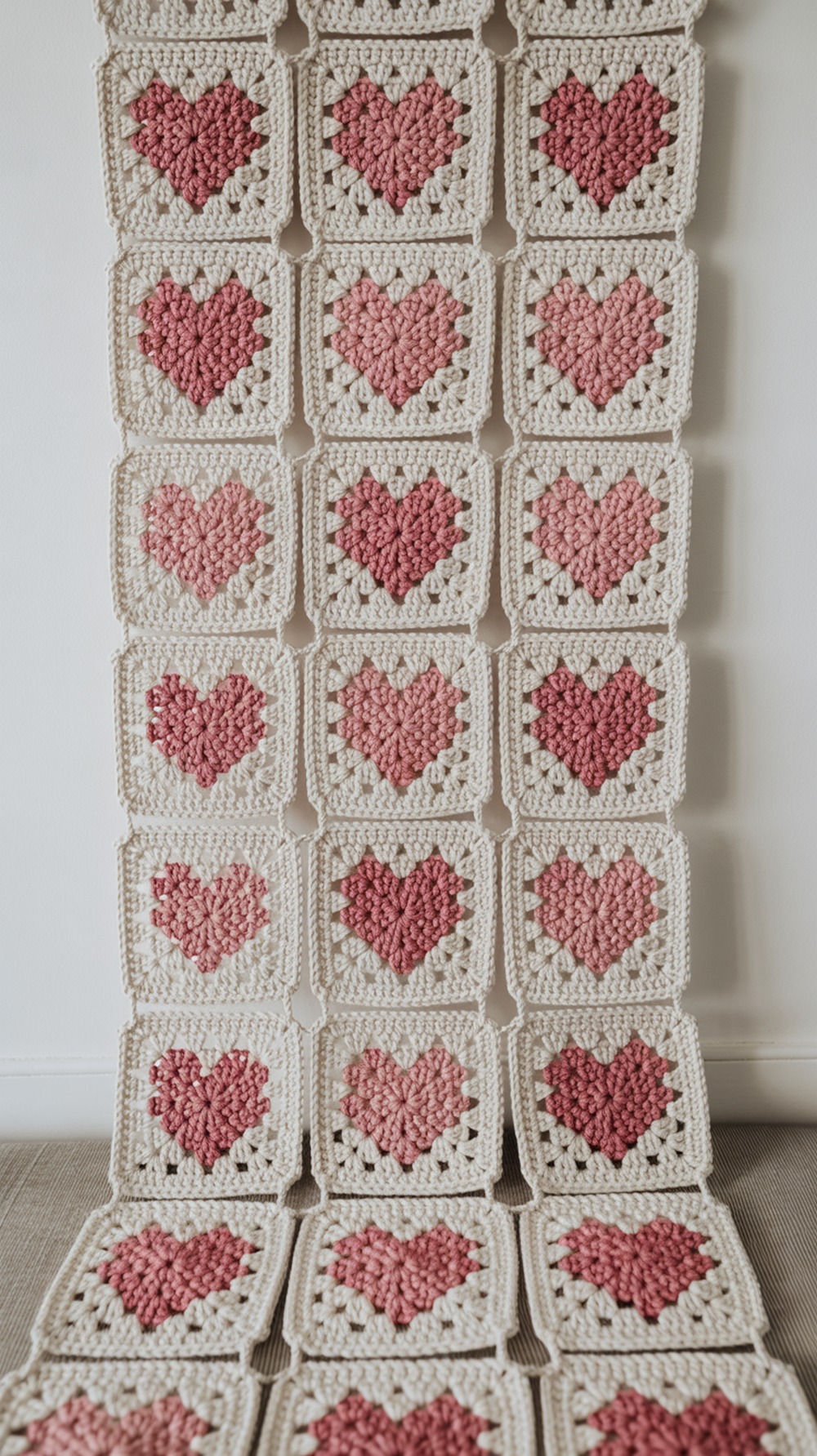 Solid Heart Granny Modular Floor Mat