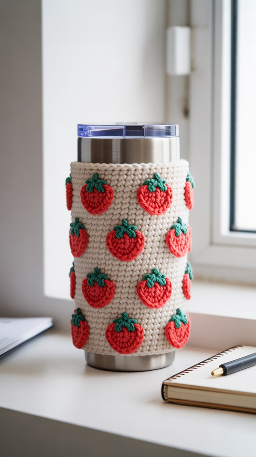 Strawberry Stanley Quencher Cover