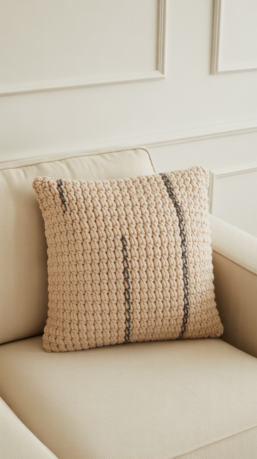 Striped Bobble Pillow