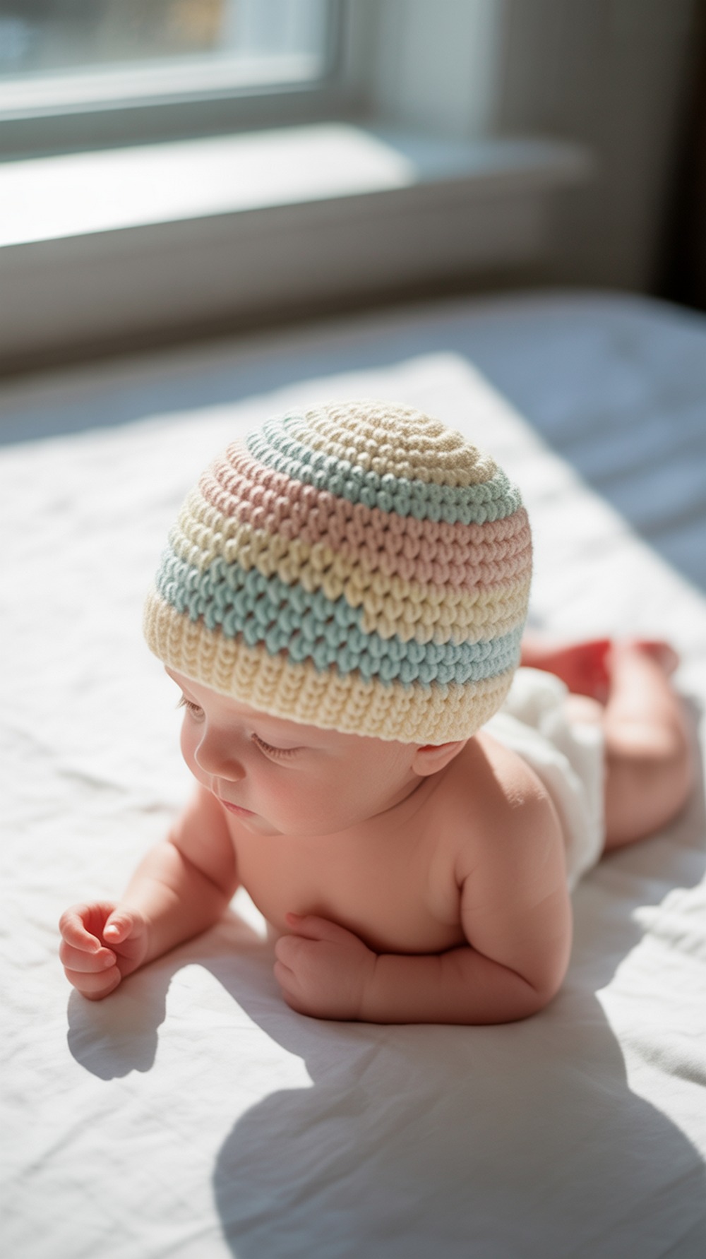 Stripey Baby Beanie