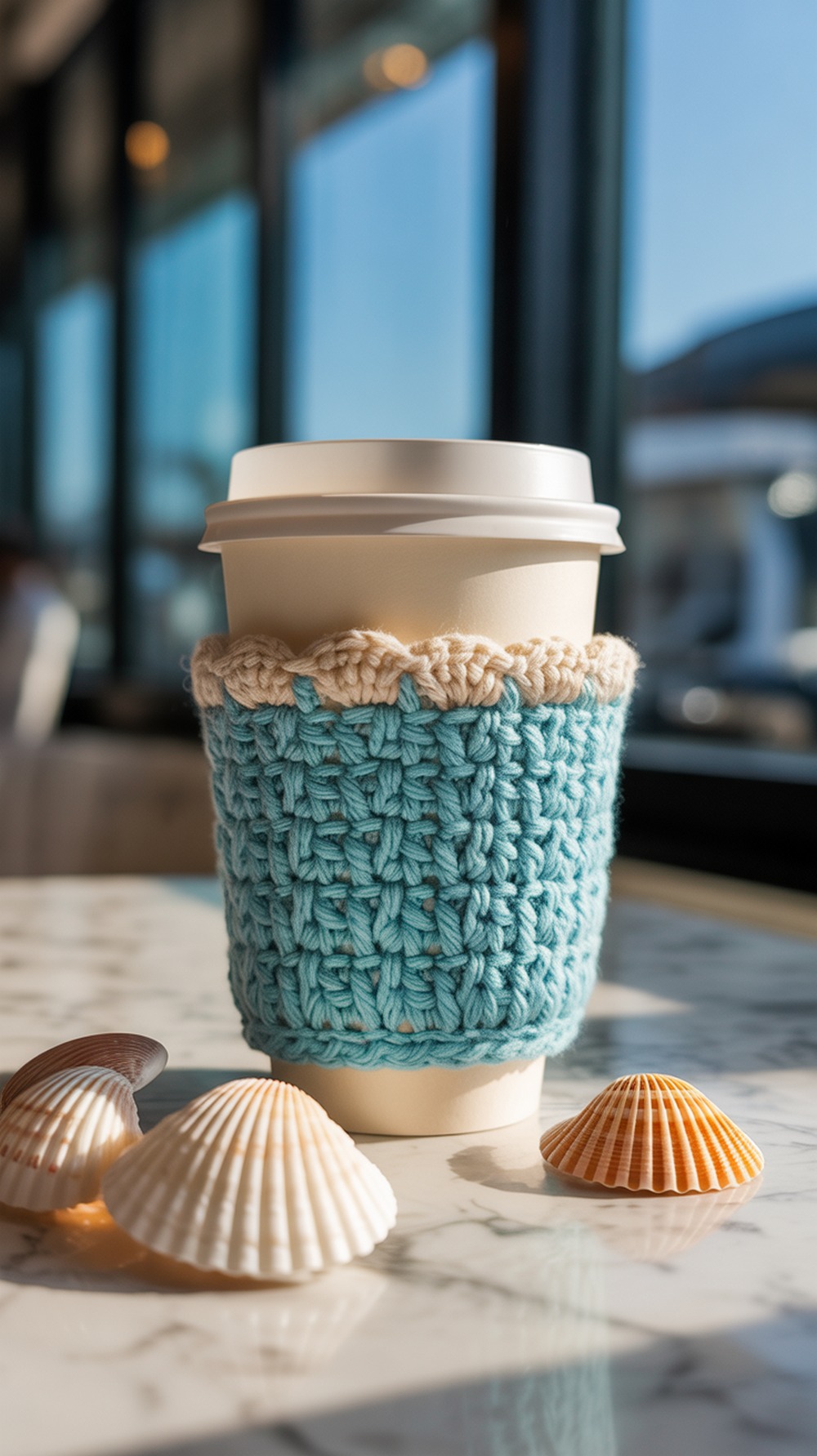 Summer Shell Cup Cozy