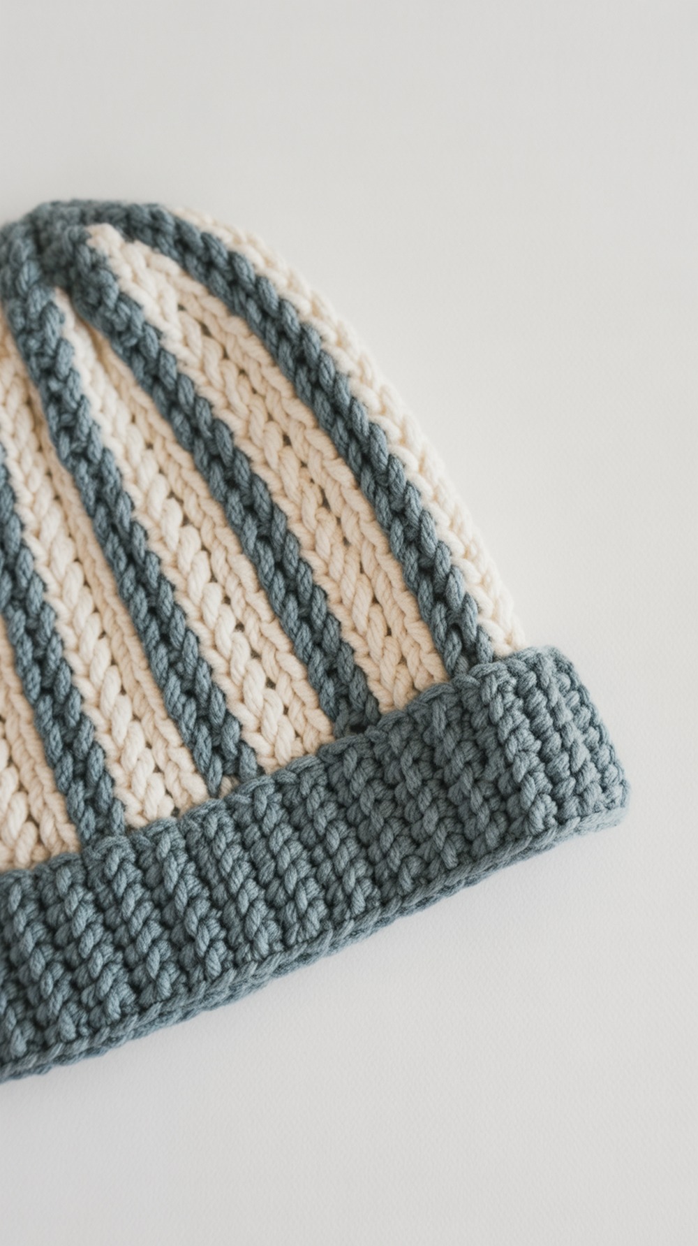 Vertical Striped Baby Beanie