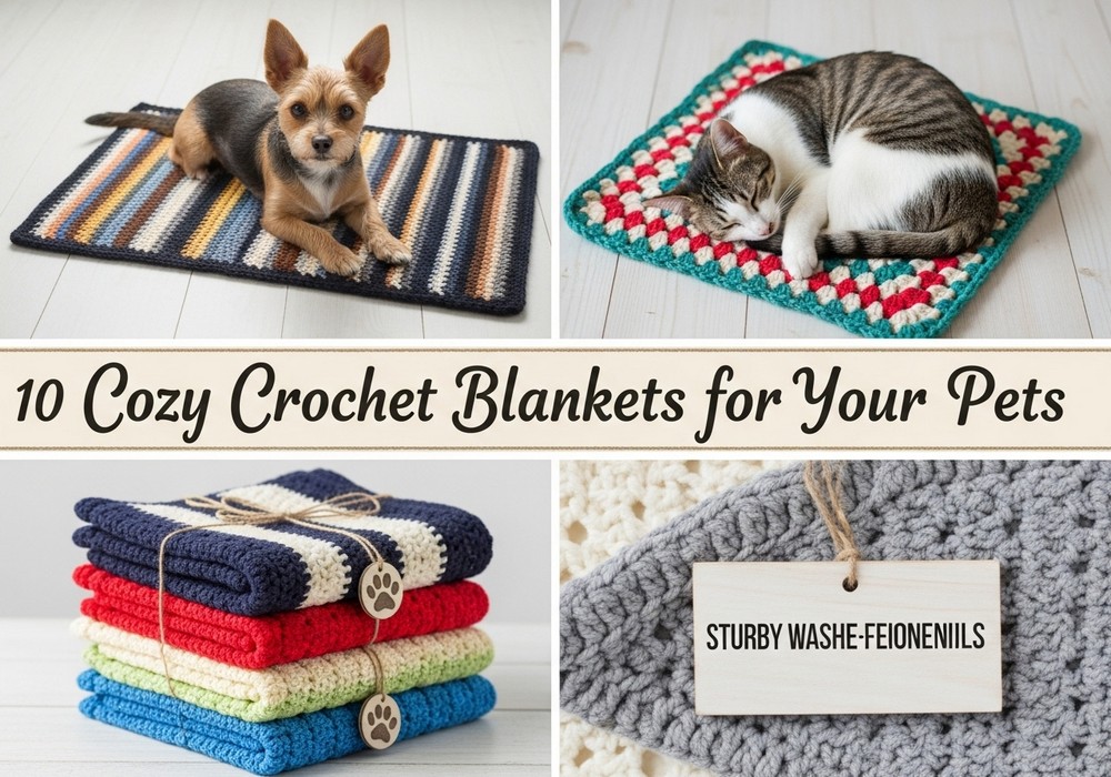 10 Crochet Pet Blanket Ideas