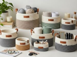 12 Crochet Storage Basket Ideas