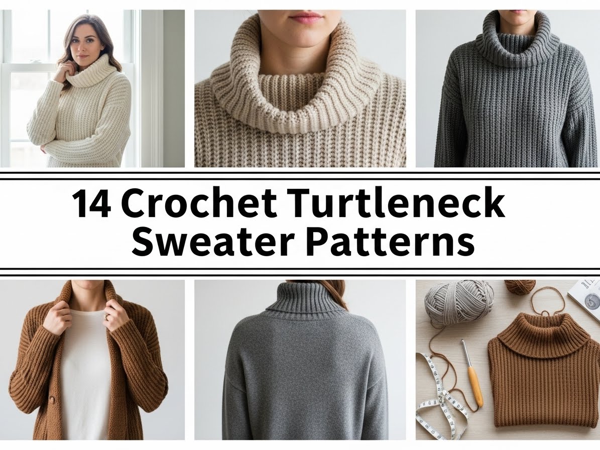 14 Crochet Turtleneck Sweater Patterns