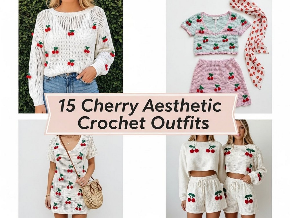 15 Cherry Aesthetic Crochet Outfits