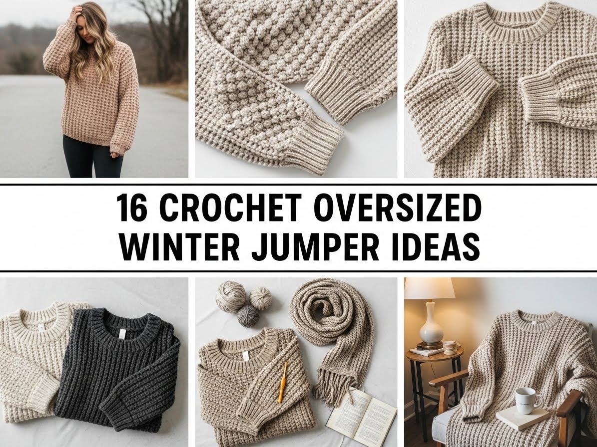 16 Crochet Oversized Winter Jumper Ideas