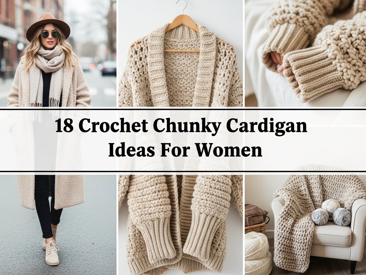 18 Crochet Chunky Cardigan Ideas For Women