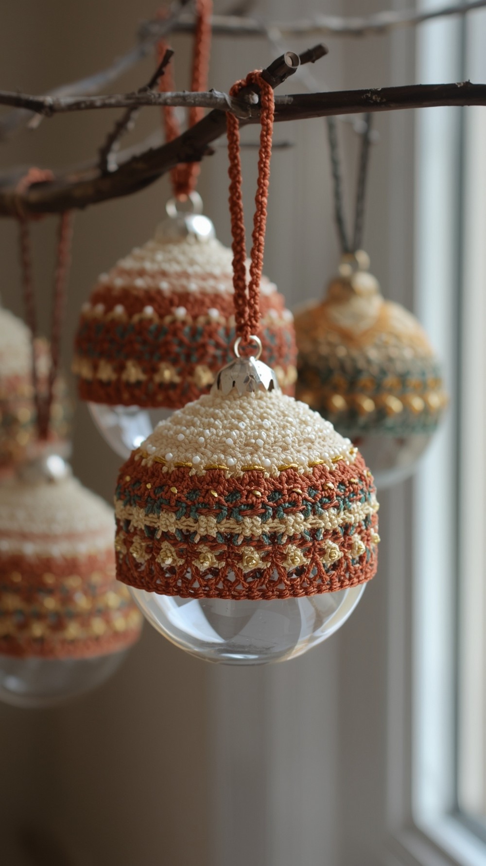 Beaded Modern Bauble Covers