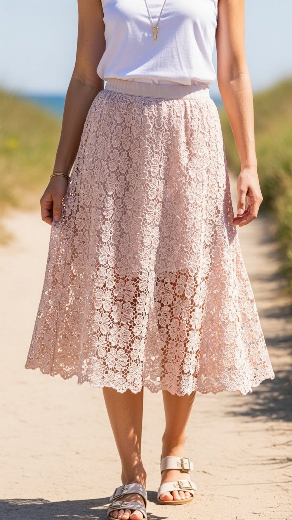 Cherry Blossom Breeze Summer Skirt Outfit