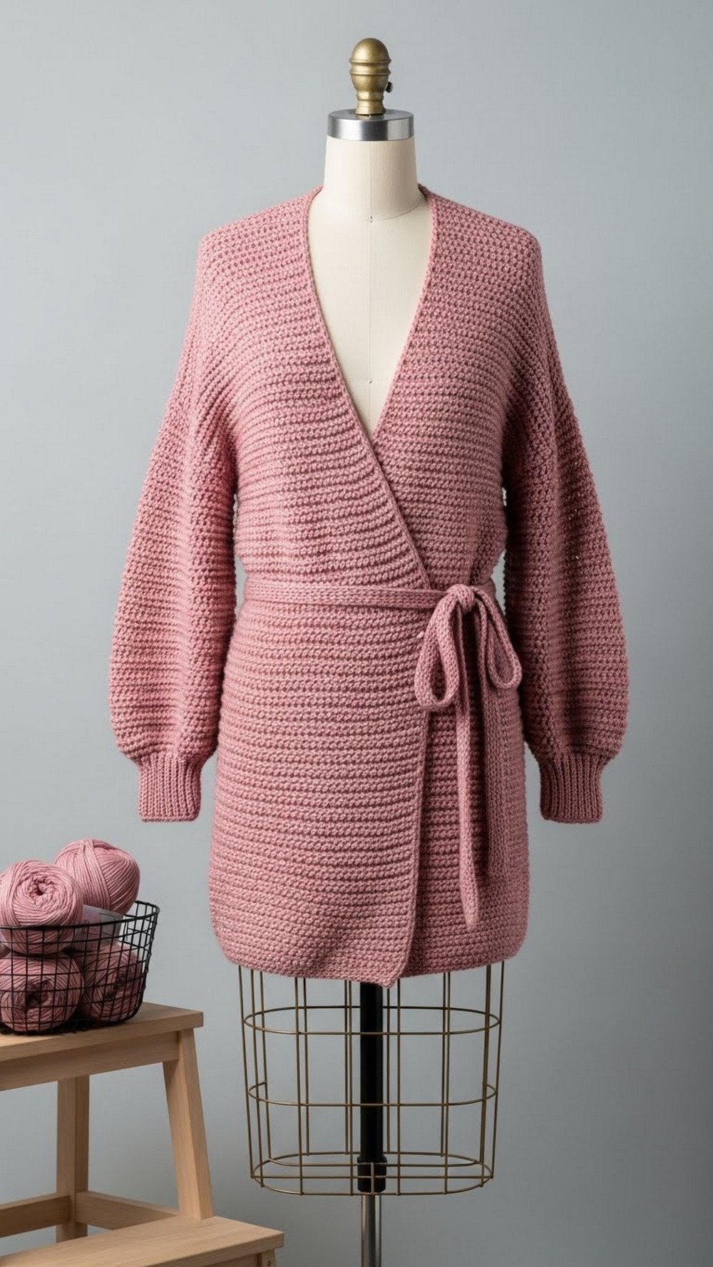 Cherry Blossom Wrap Cardigan in Kit Form