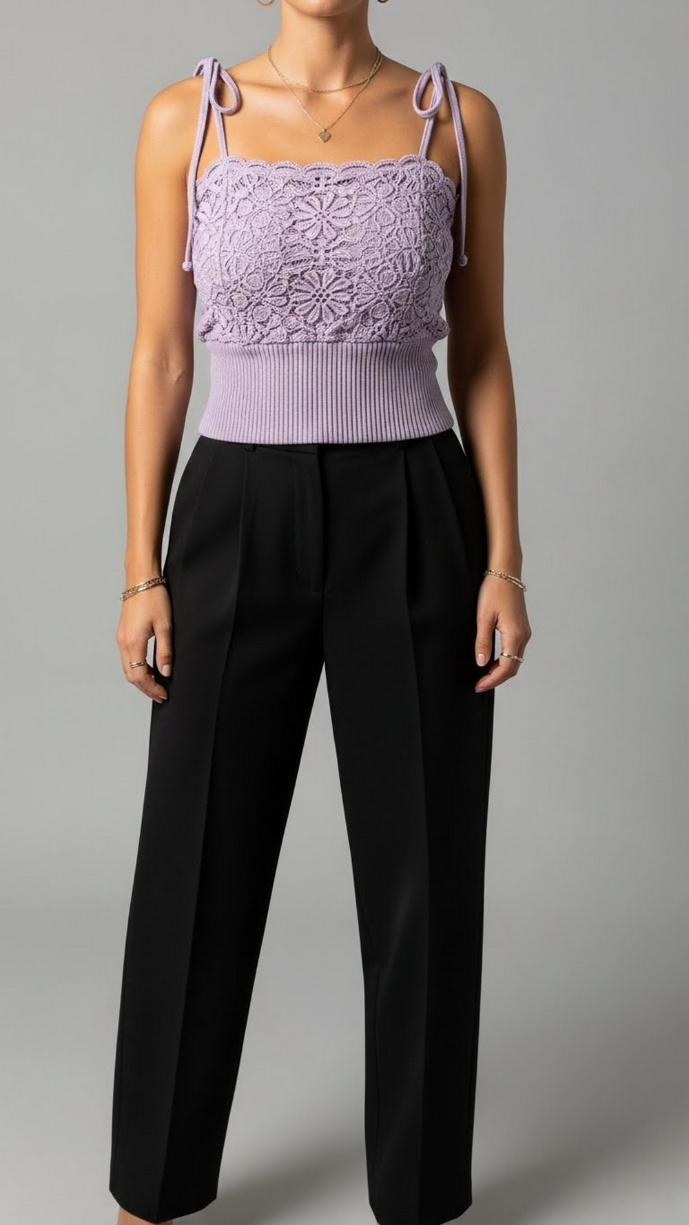 Cherry Crush Lace Crop Top Night-Out Look