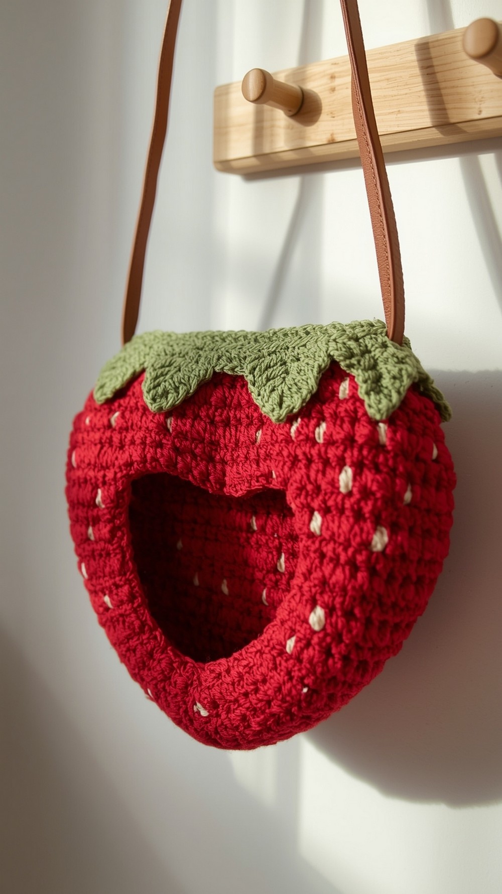 Chunky Strawberry Heart Shoulder Bag