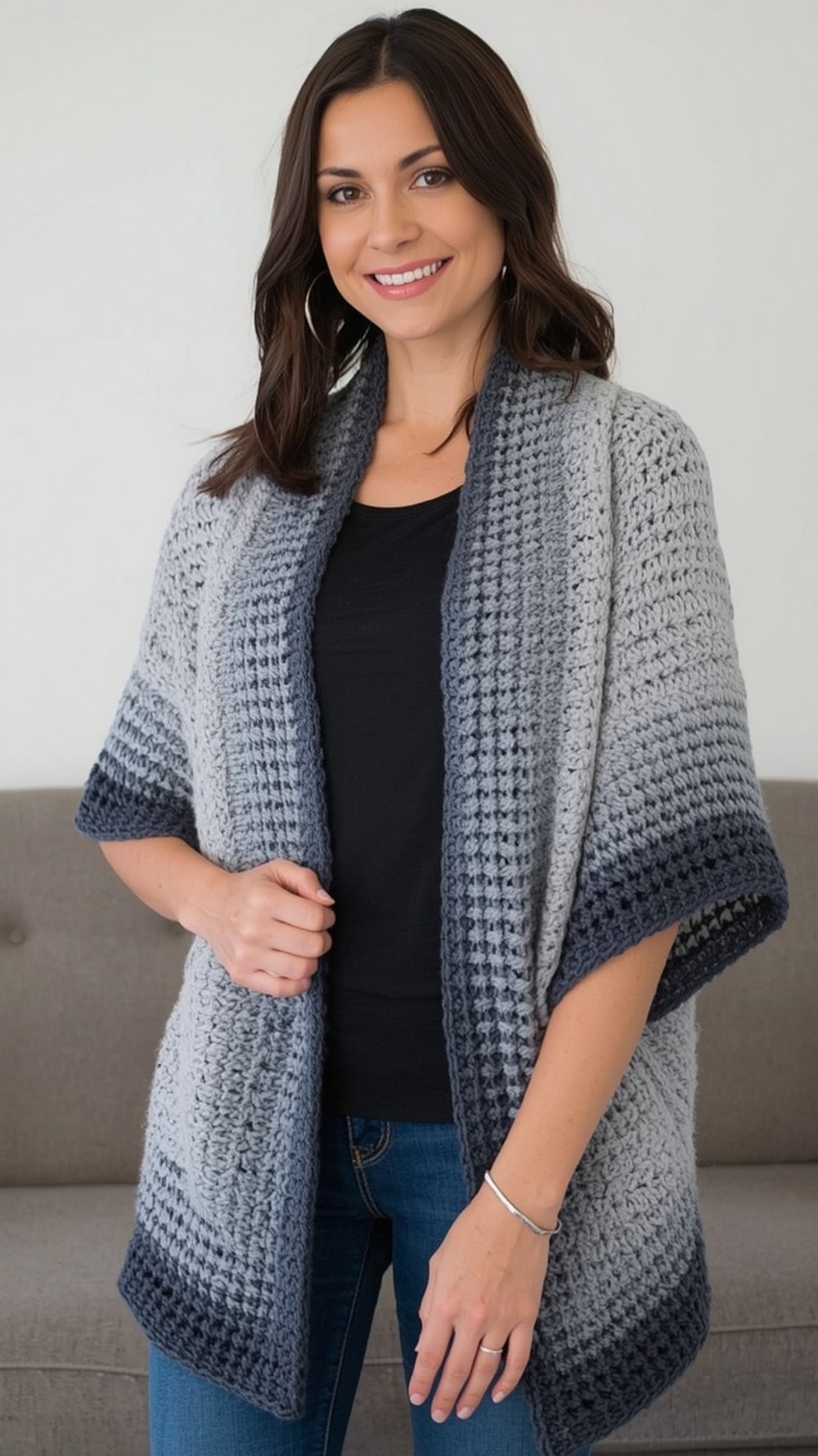 Continuous Granny Square Shrug