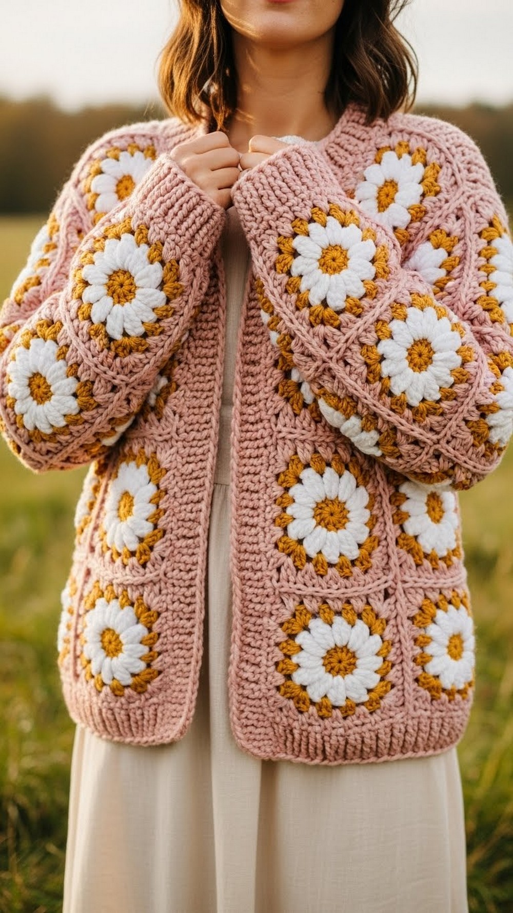 Cozy Days Daisy Chunky Cardigan
