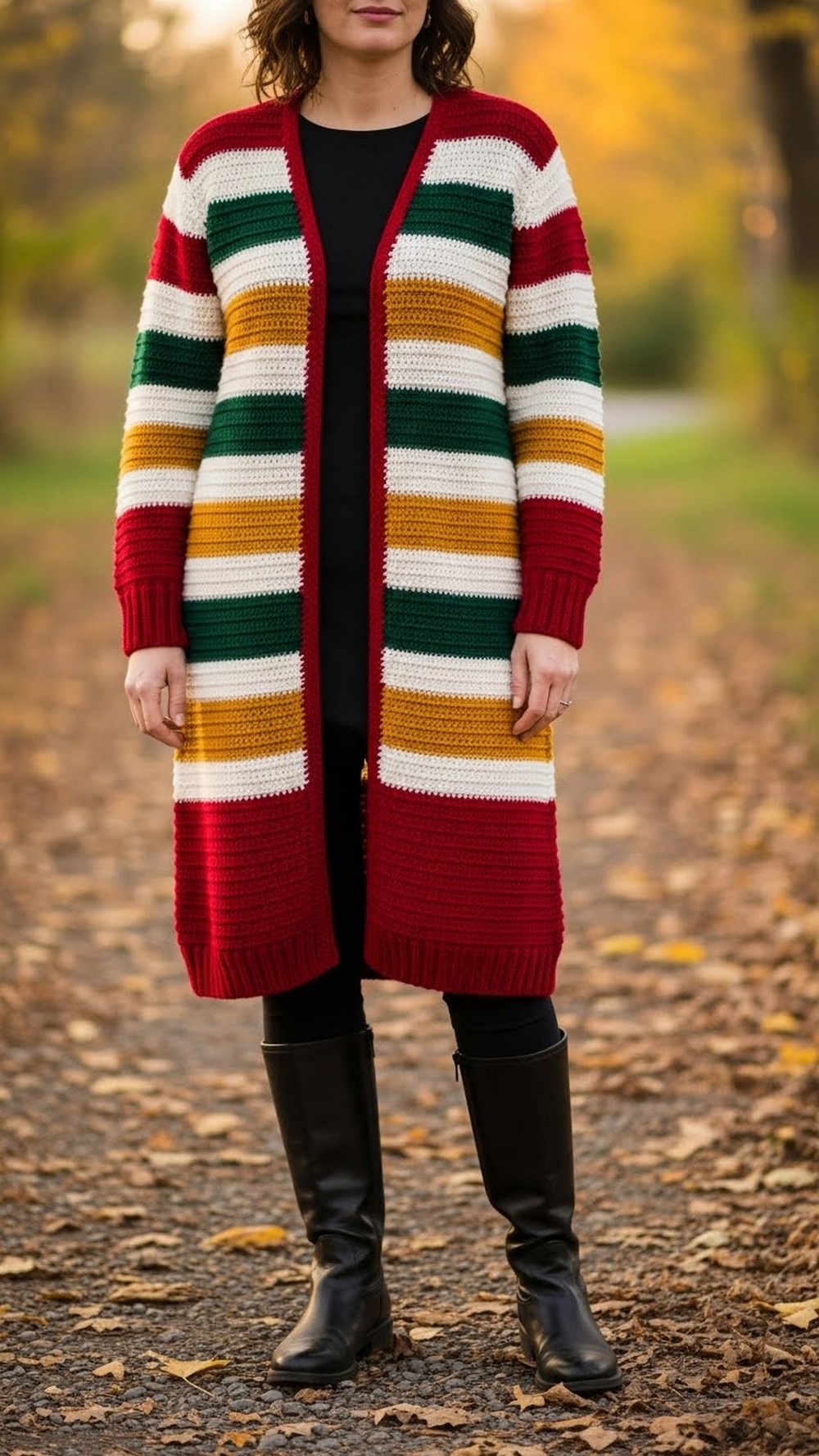 Fall Into Christmas Stripe Cardigan