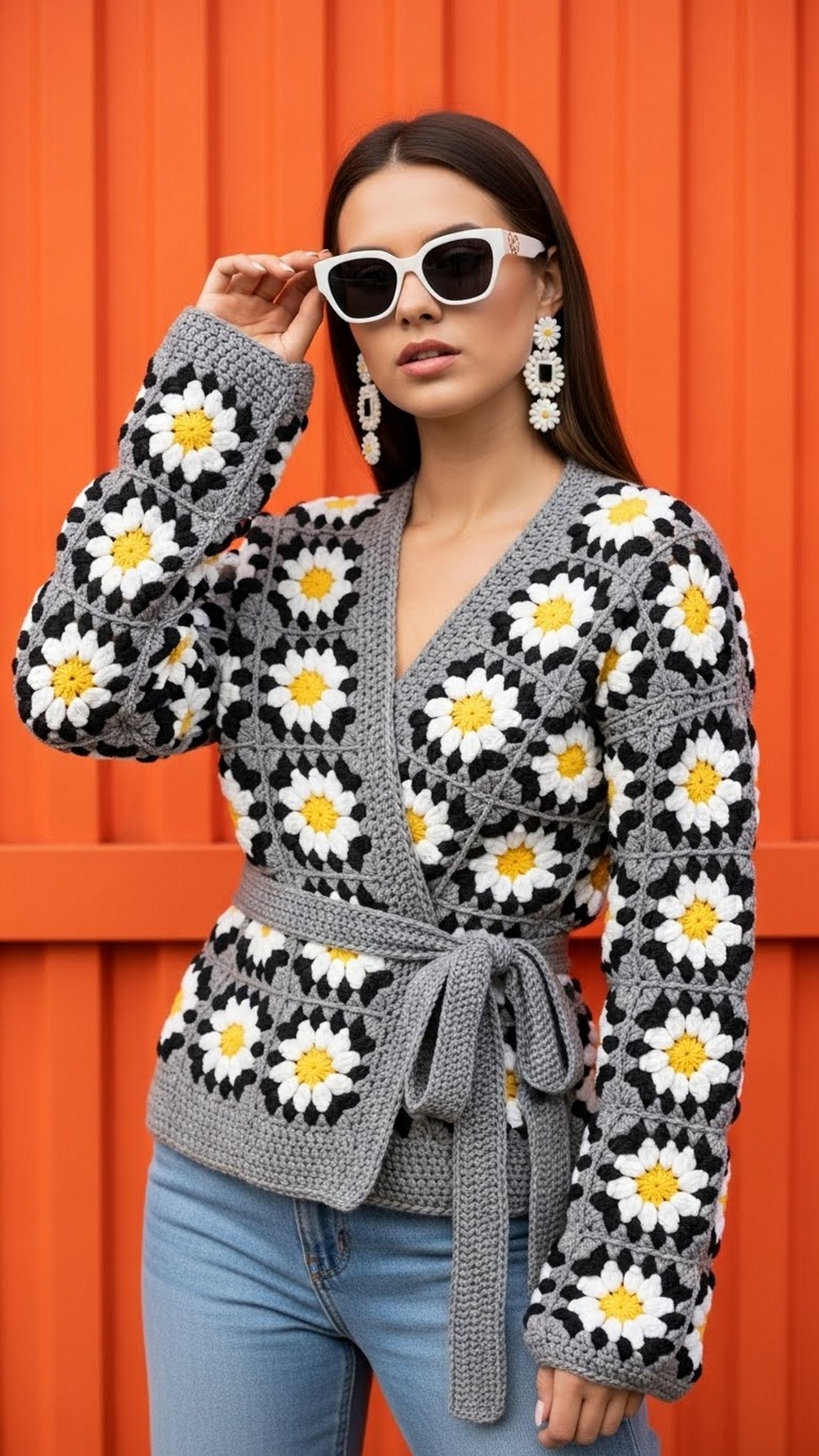 Flower Power Wrap Cardigan