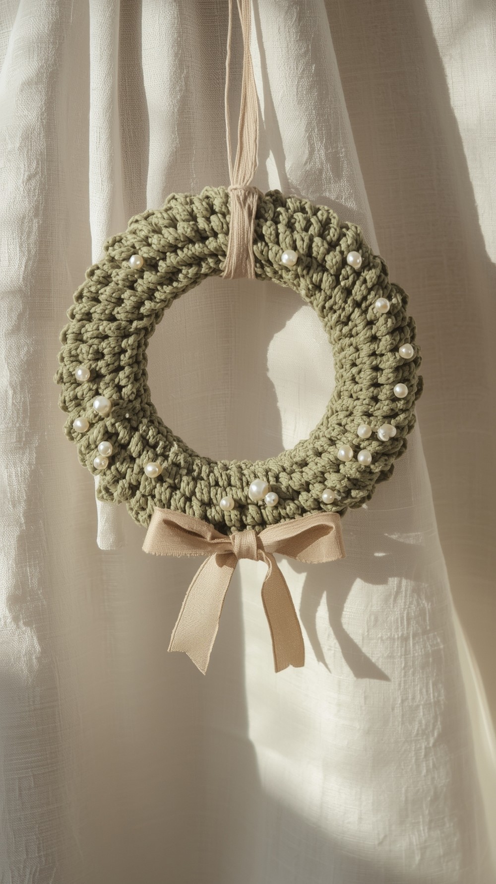 Pearl-Kissed Mini Wreath