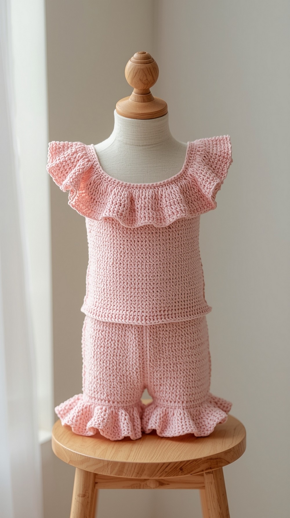 Ruffled Top & Shorts Lounge Set
