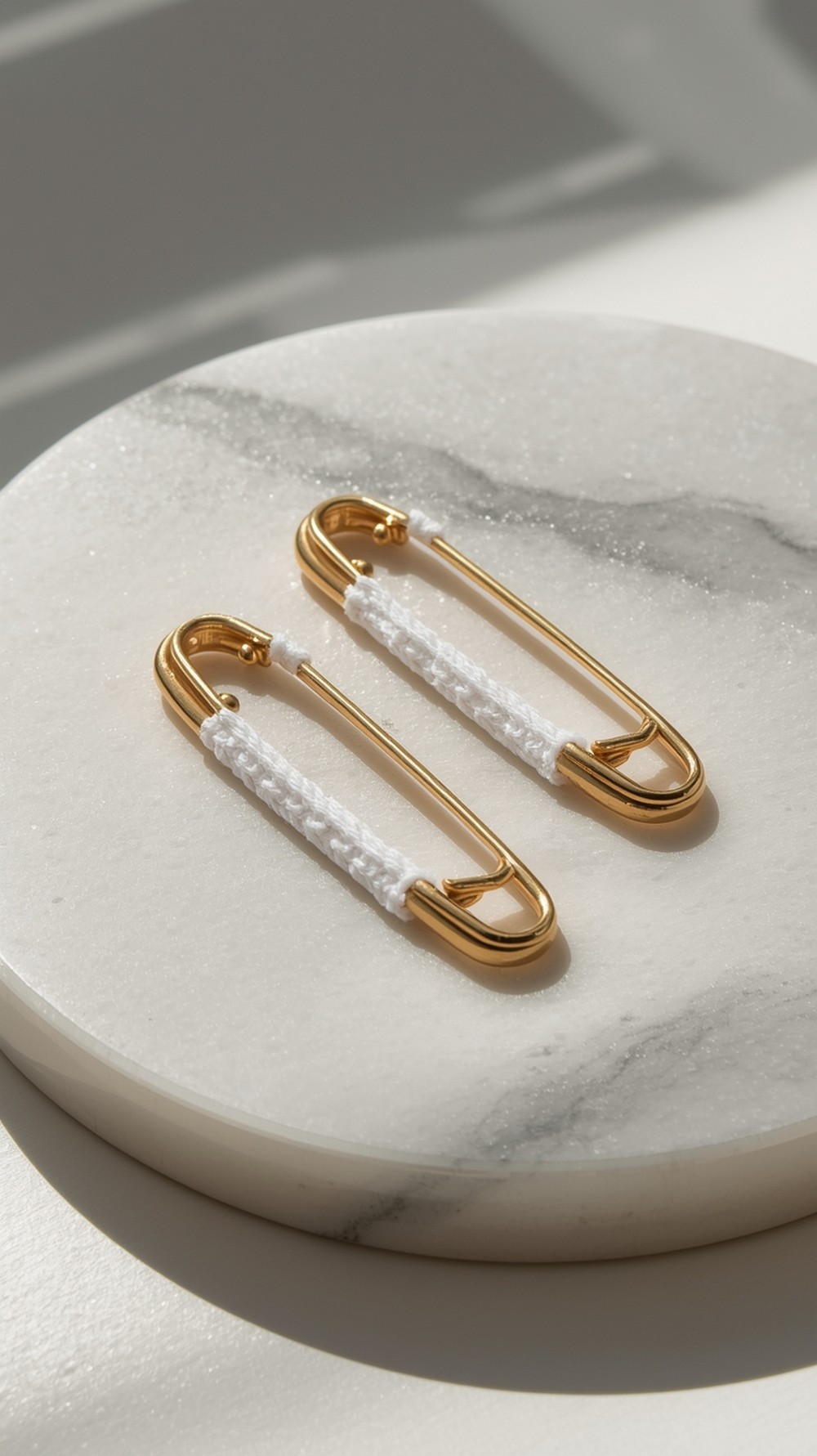 Safety-Pin Crochet Earrings