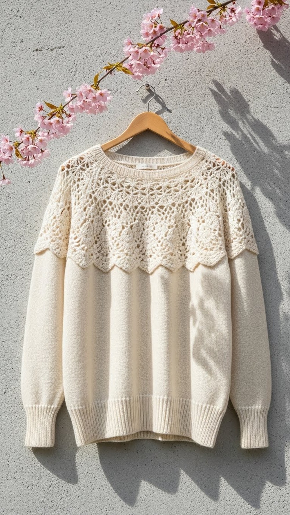 Sakura Lace Yoke Pullover