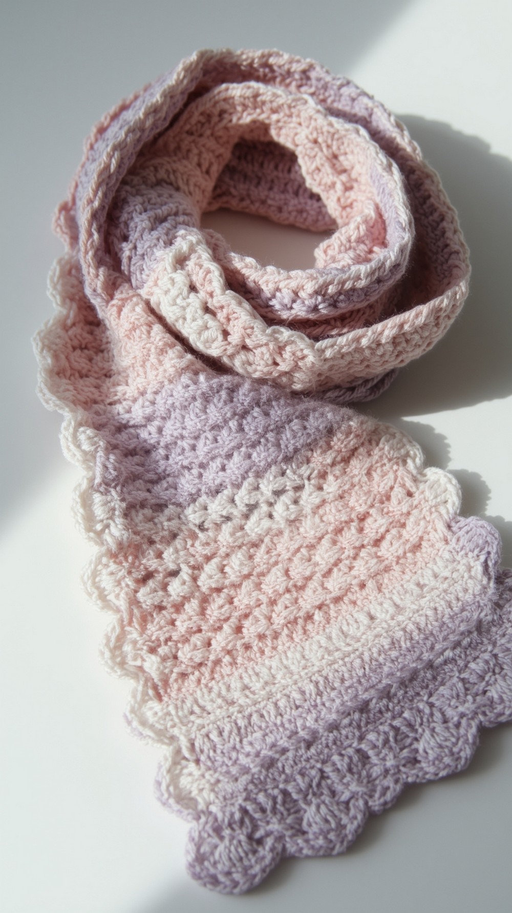 Skinny Scalloped Scarf