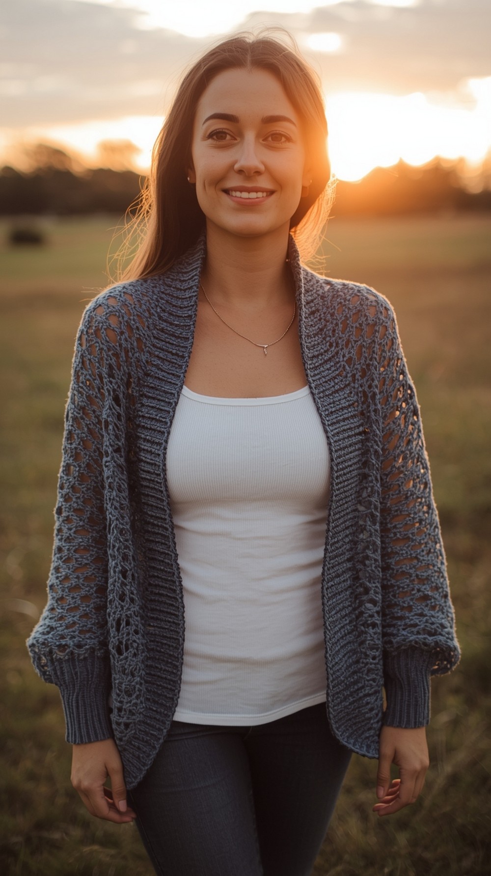 Stonewash Mesh Shrug