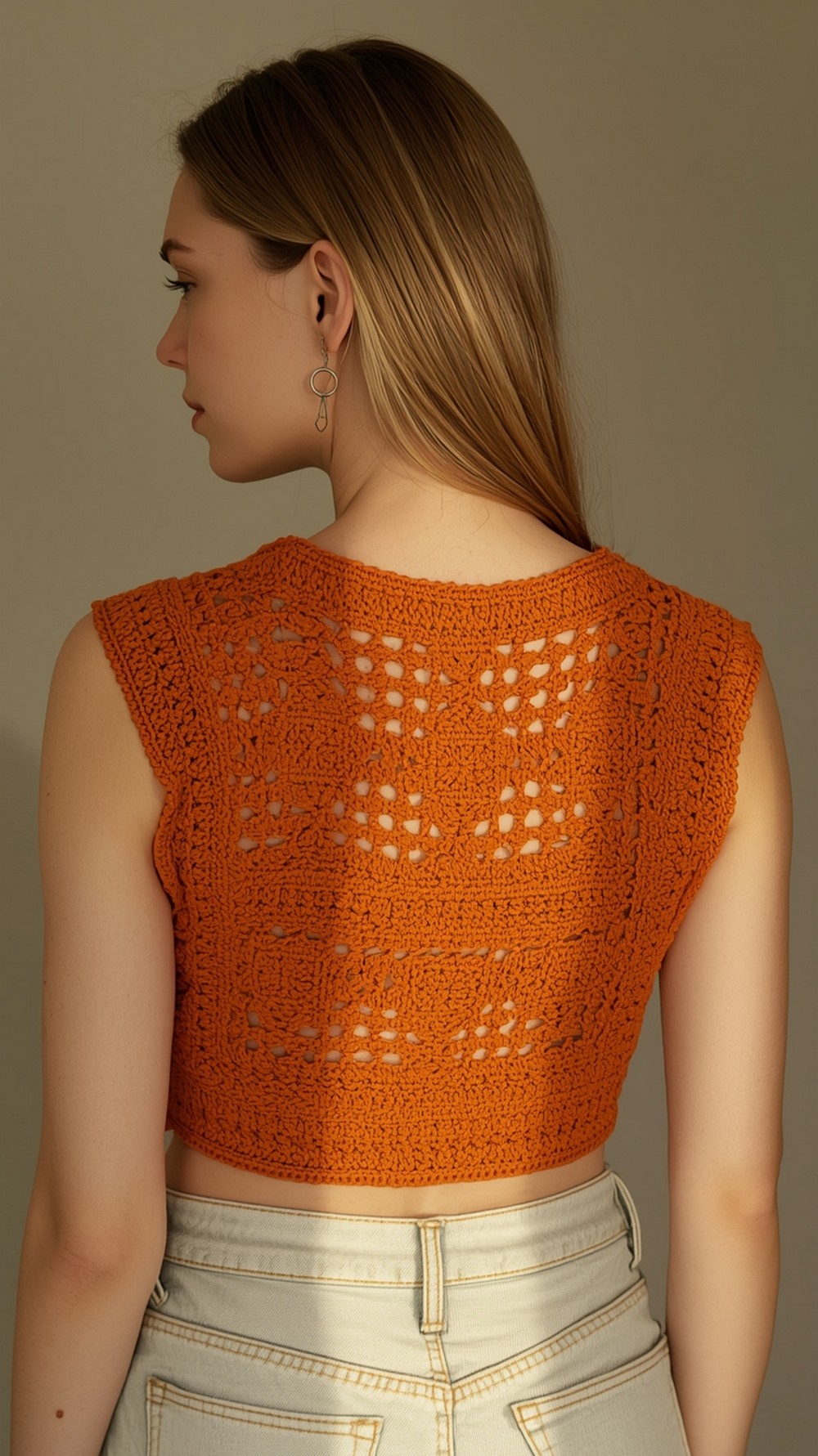 Sunburst Crop (Granny-Square Boho Top)