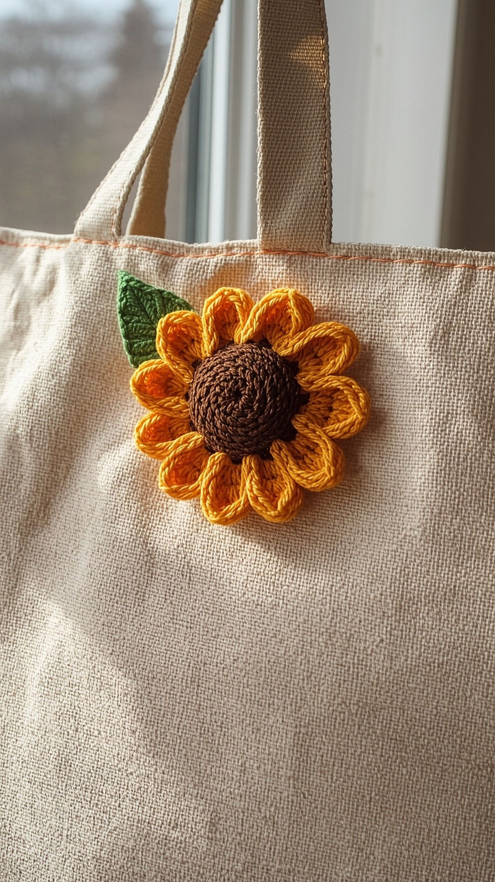 Sunflower Safety-Pin Brooch