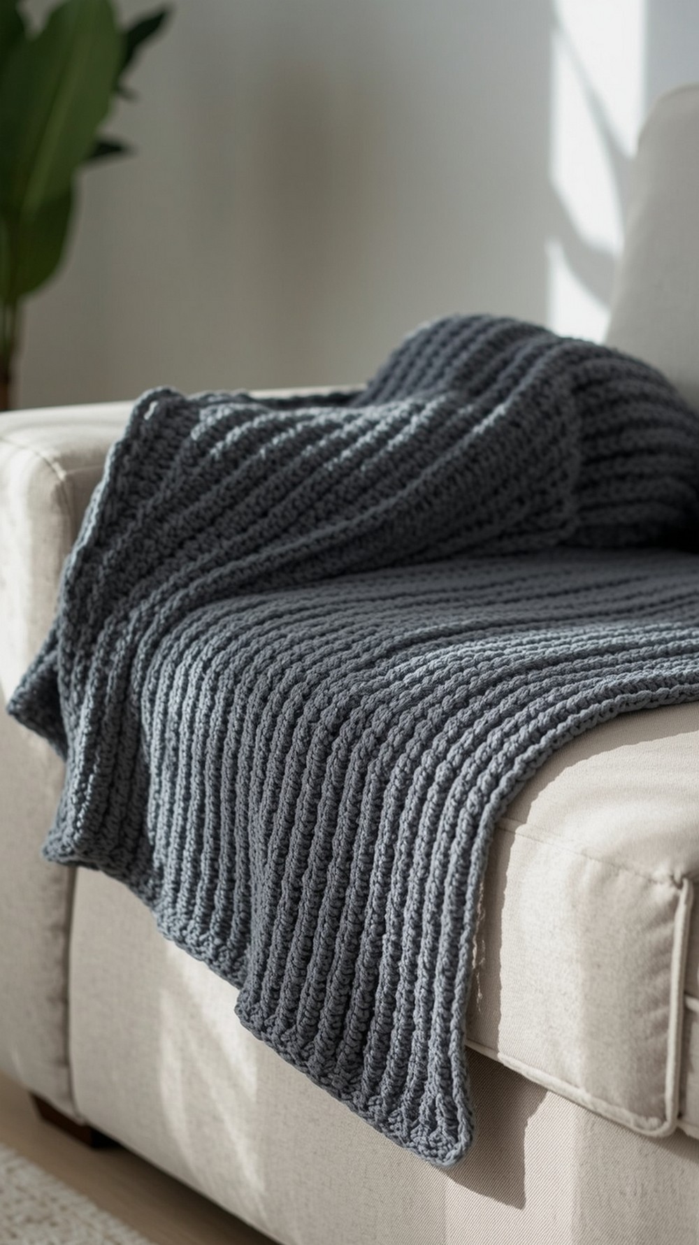 Super-Easy Chunky Rib Throw