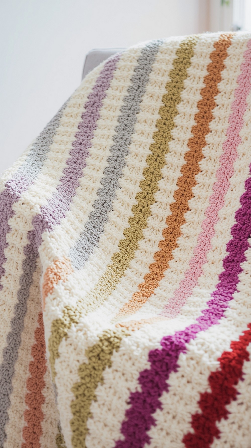 V-Stitch Stripe Lapghan