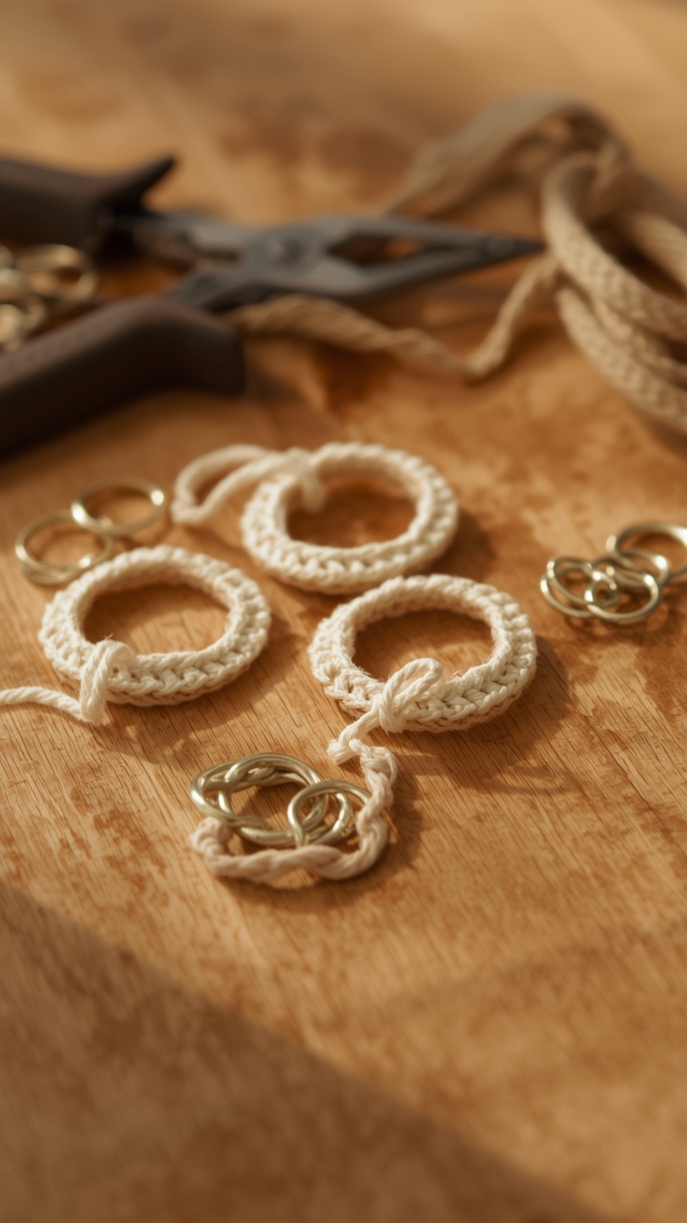 Wooden Ring Boho Petals