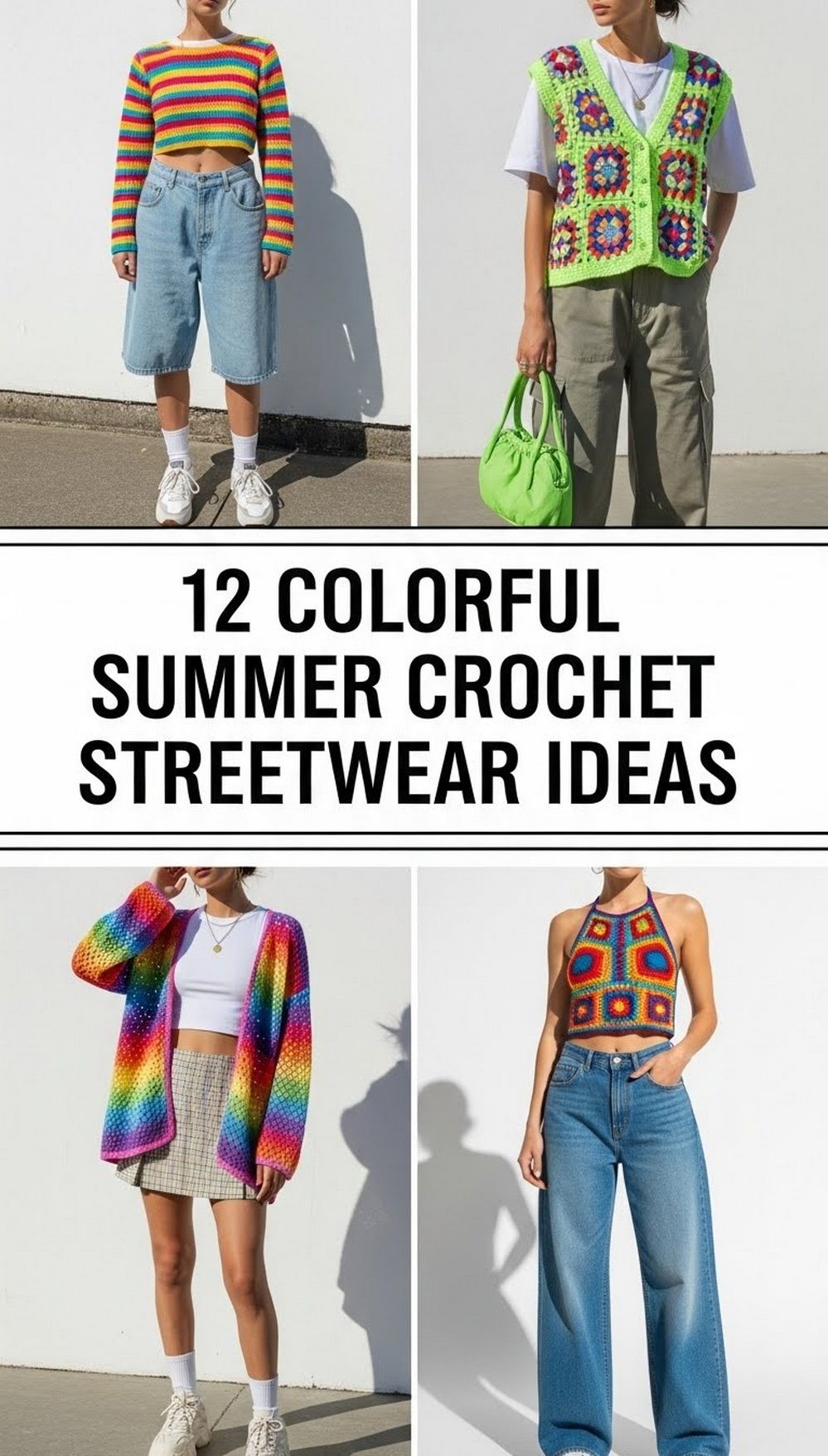 12 Colorful Summer Crochet Streetwear Ideas