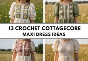 13 Crochet Cottagecore Maxi Dress Ideas