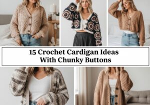 15 Crochet Cardigan Ideas With Chunky Buttons