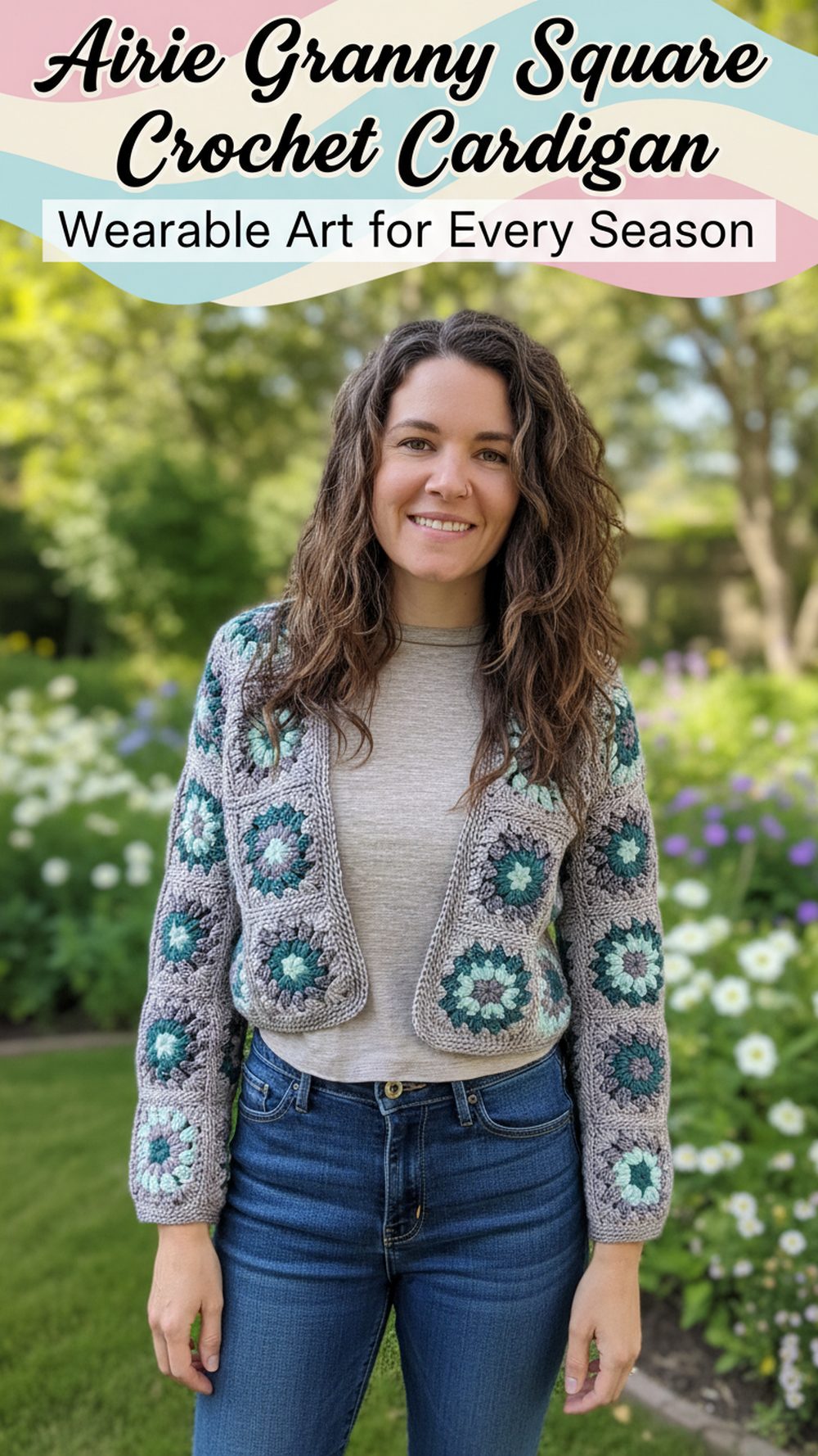 Airie Granny Square Crochet Cardigan