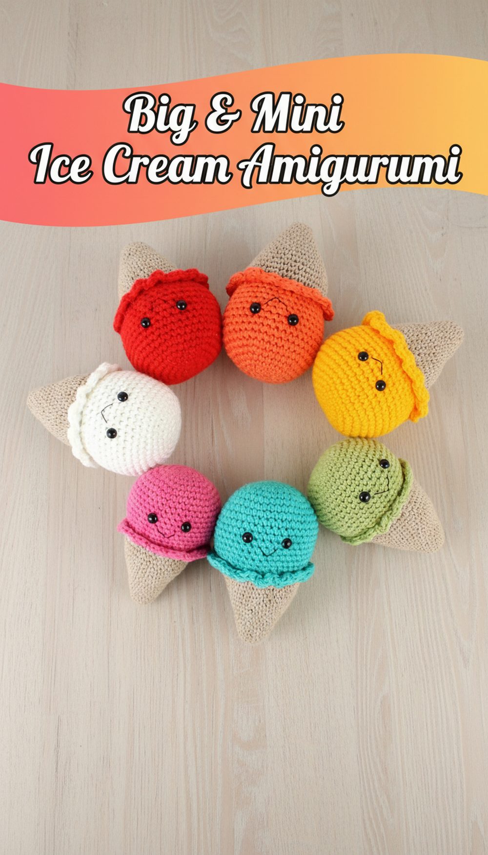 Big & Mini Ice Cream Amigurumi