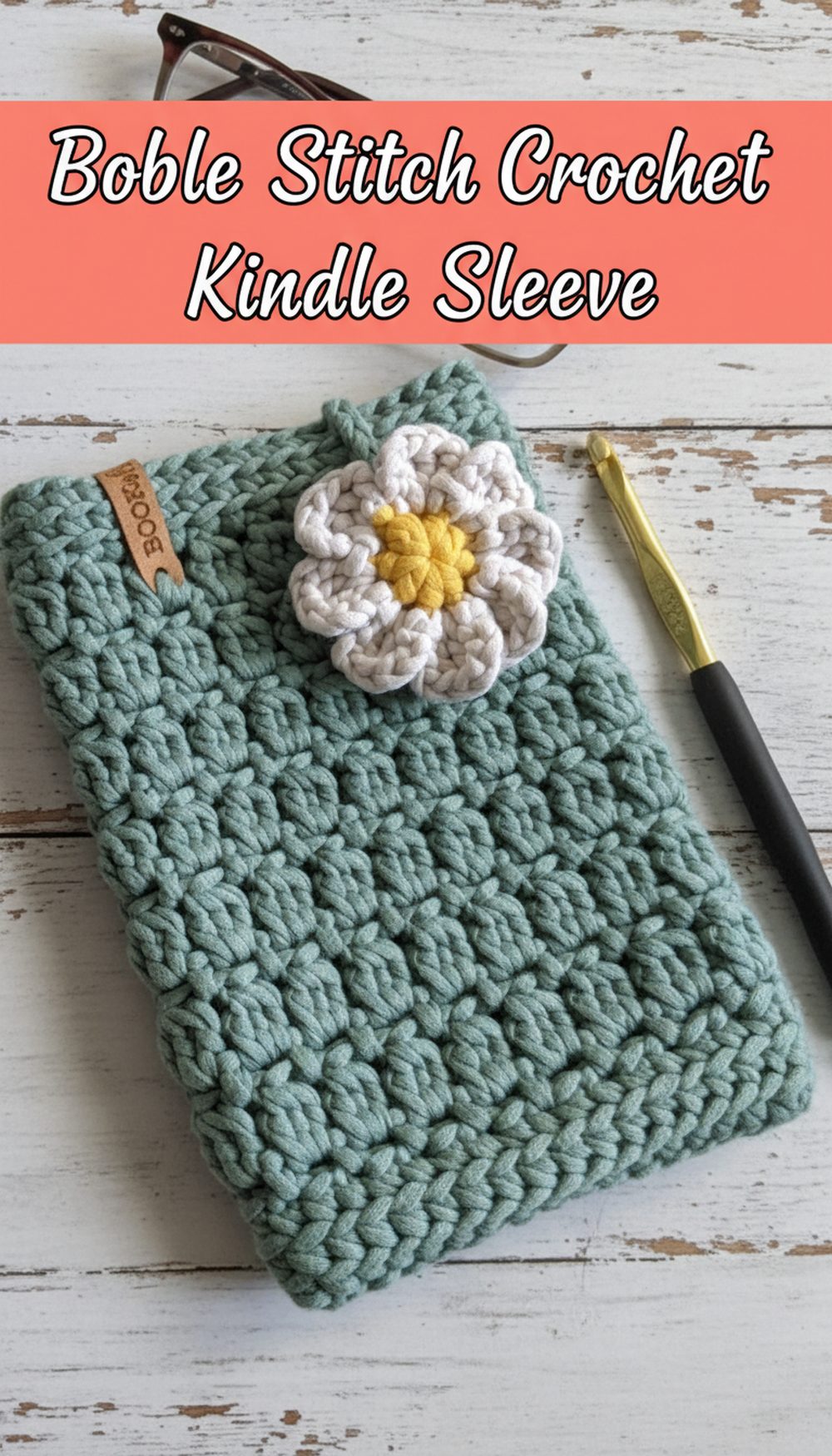 Bobble Stitch Crochet Kindle Sleeve