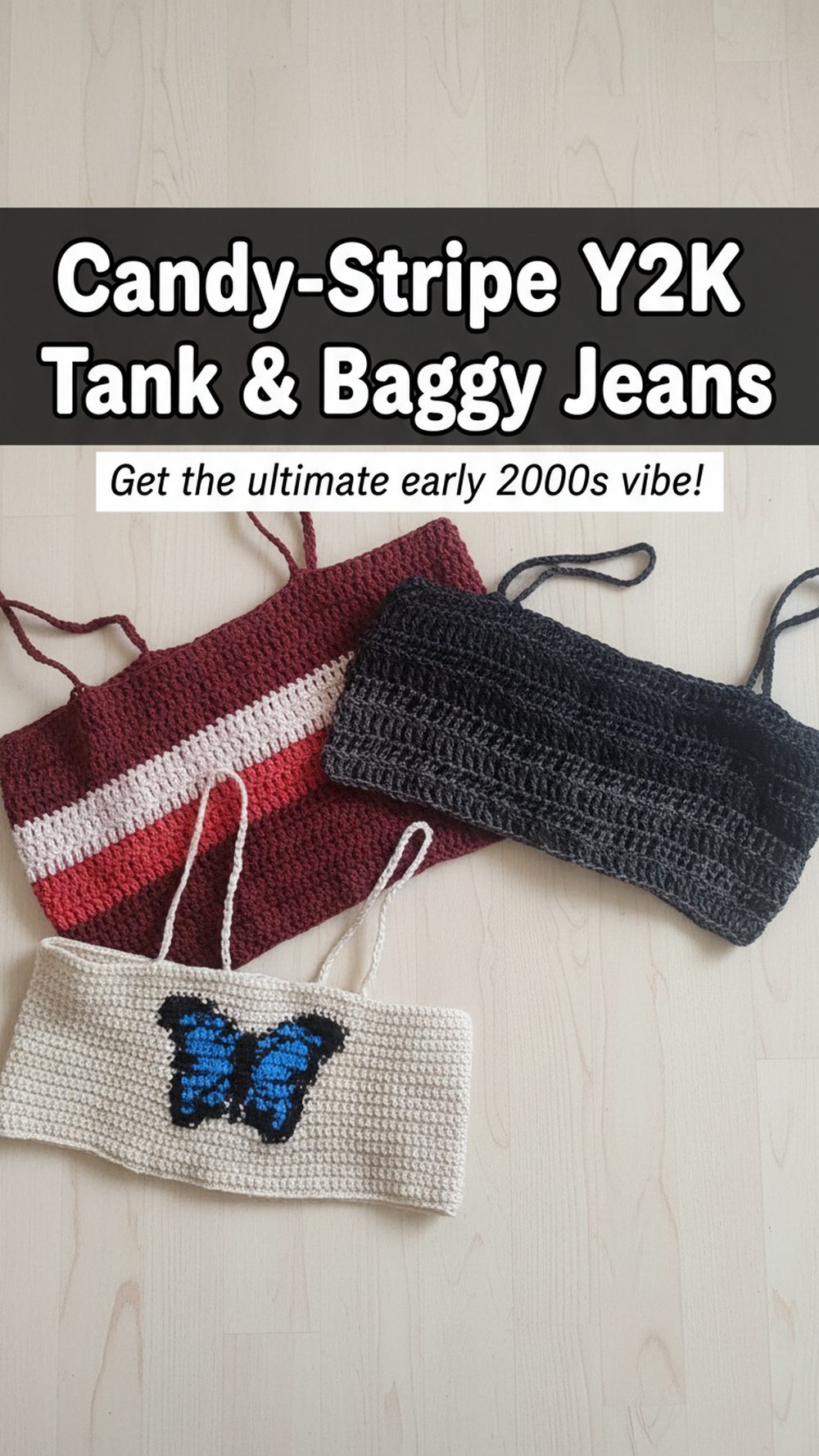 Candy-Stripe Y2K Tank & Baggy Jeans