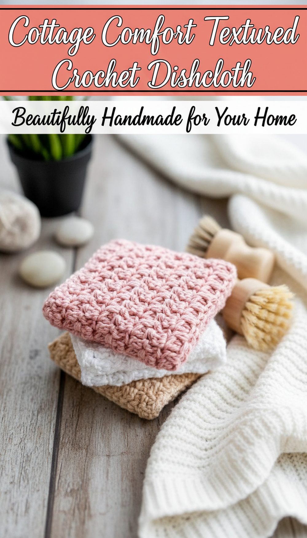 Cottage Comfort Textured Crochet Dishcloth