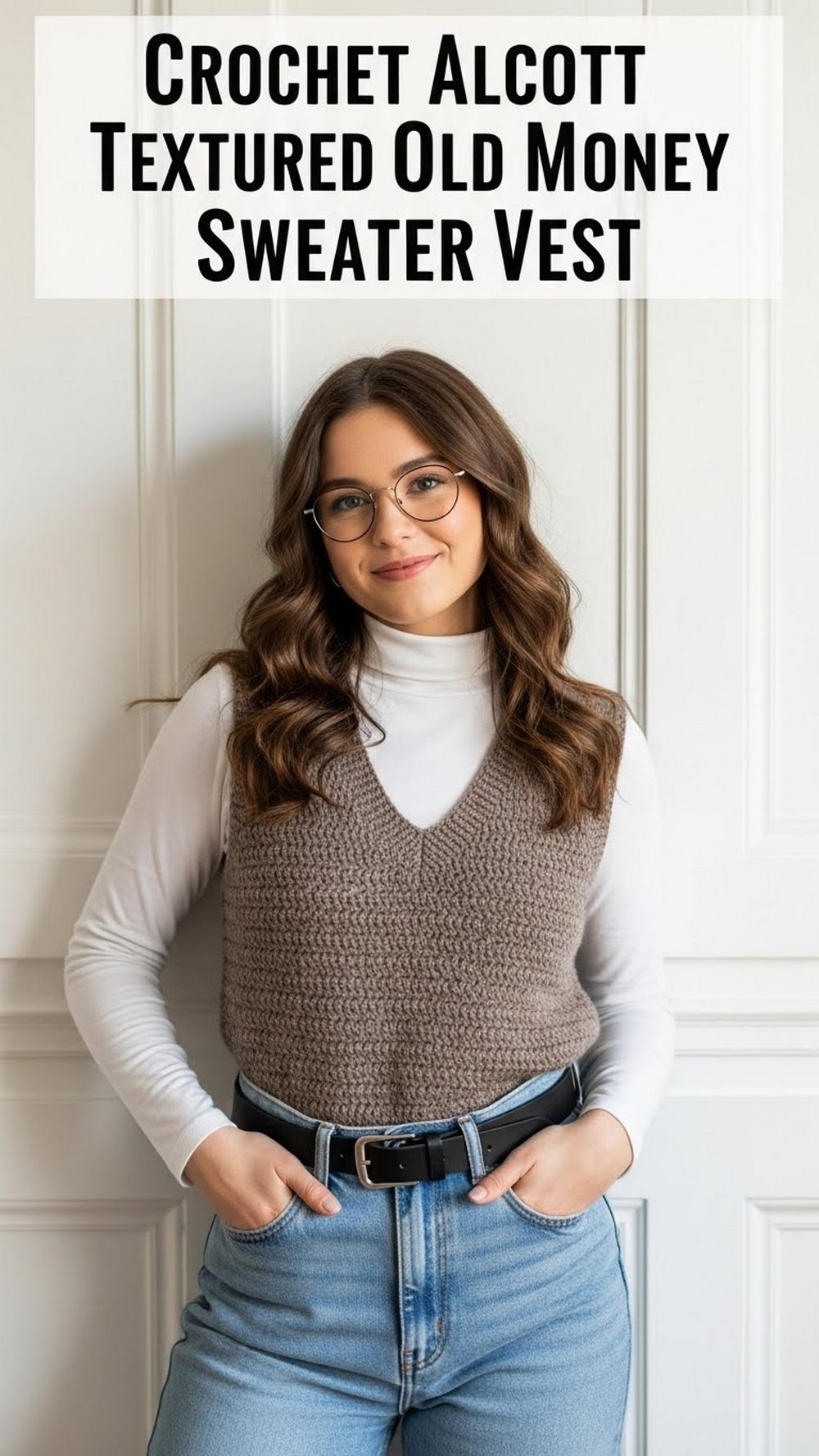 Crochet Alcott Textured Old Money Sweater Vest