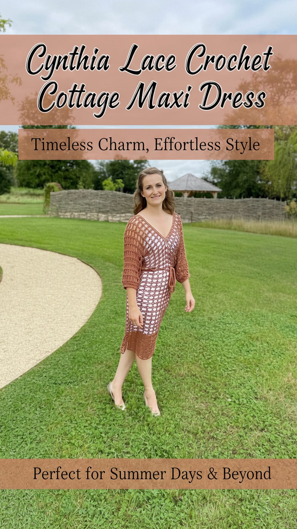 Cynthia Lace Crochet Cottage Maxi Dress