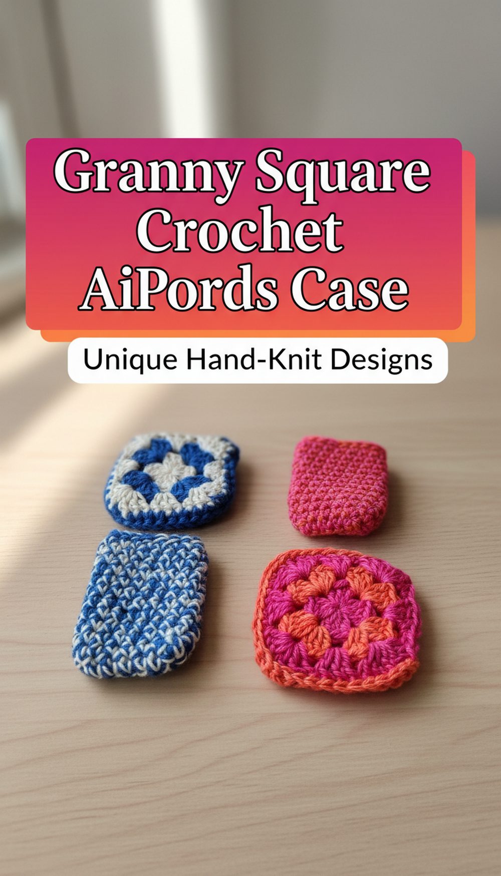 Granny Square Crochet AirPods Case