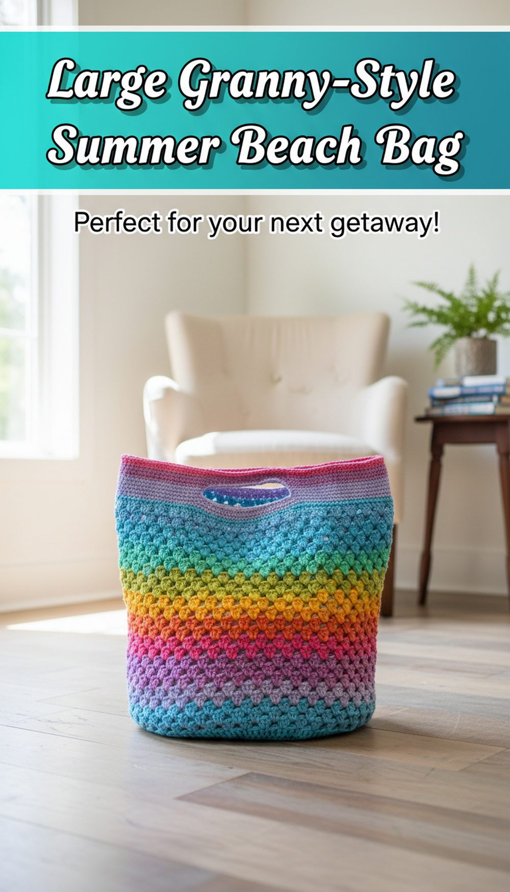 Large Granny-Style Summer Beach Bag