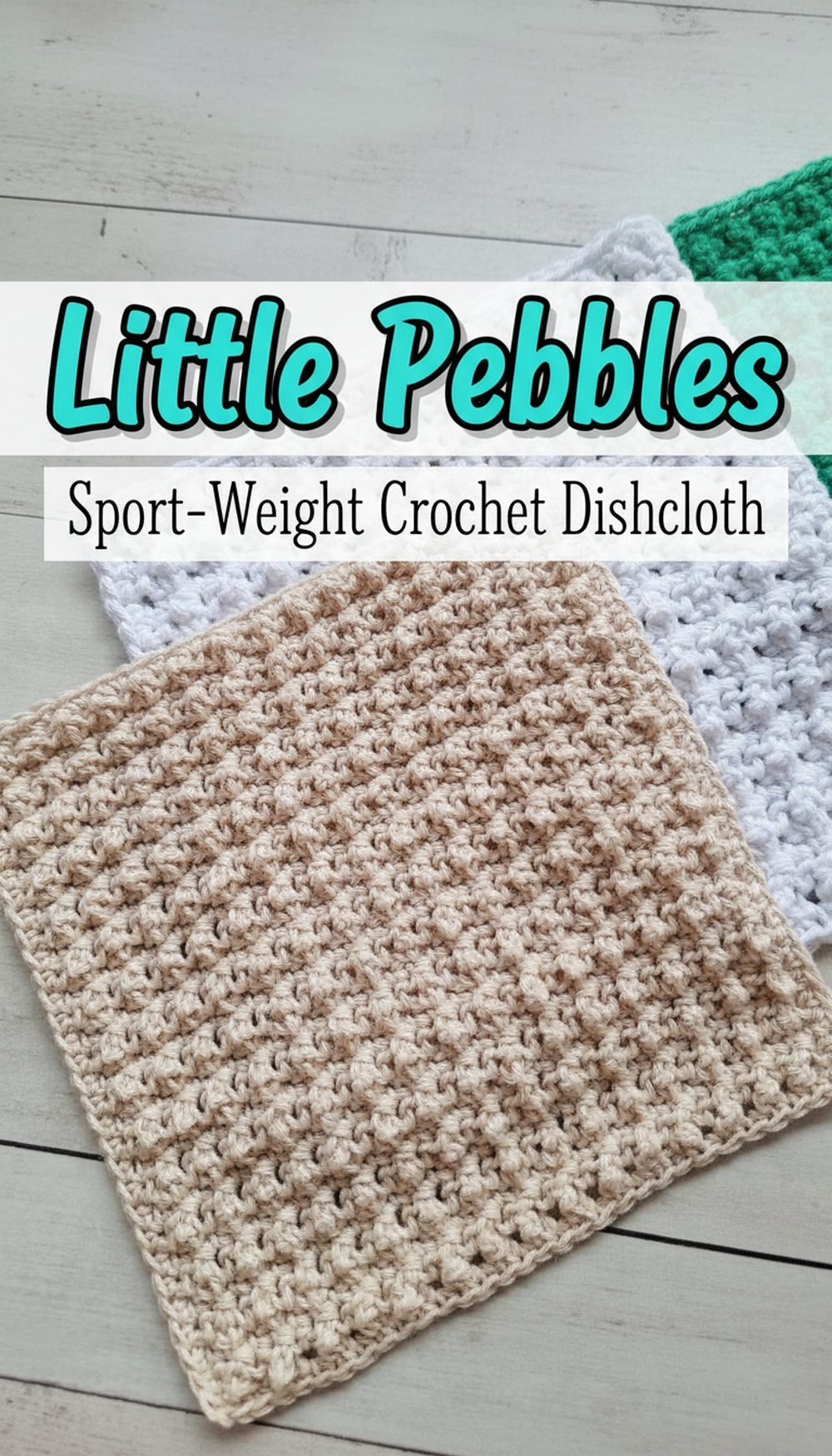 Little Pebbles Sport-Weight Crochet Dishcloth